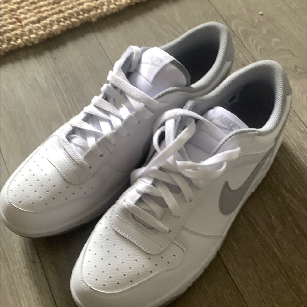 Nike White and Gray Sneakers with Classic Design